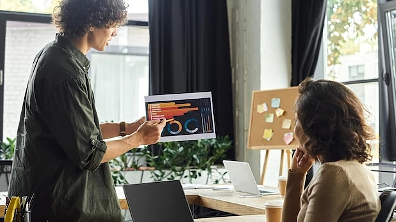 Engaging office presentation highlighting innovative ideas and project strategies